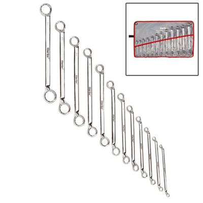 Clarke Clarke CHT611 12 piece 6 - 32mm Polished Elliptical Ring Spanner Set