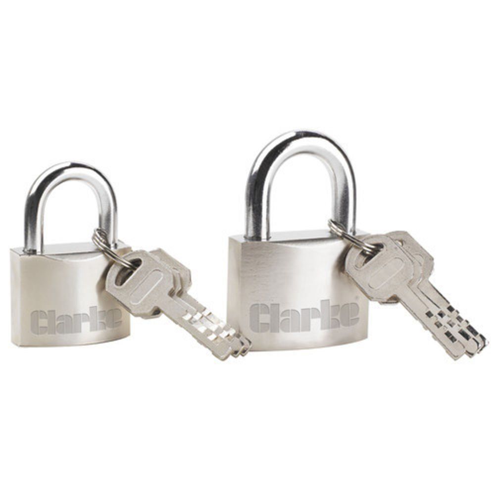 Clarke Clarke CHT620 Heavy Duty Padlocks 2 Pack - Image 1