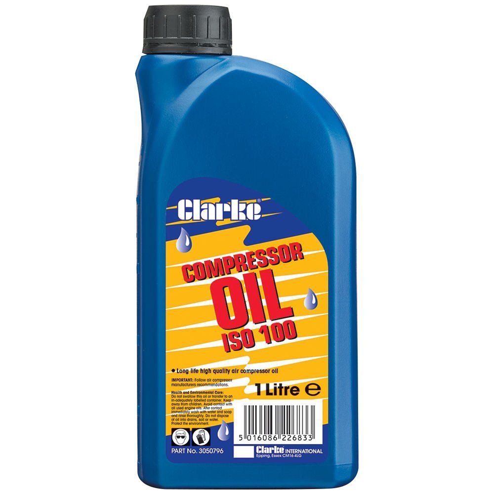 Clarke Clarke ISO 100 (SAE30) 1L Long Life Compressor Oil - Image 1