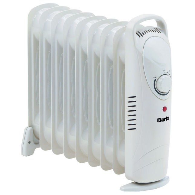 Clarke 6934003 Ofr 9/90 900W 9 Fin Oil Filled Radiator (230V) - Image 1