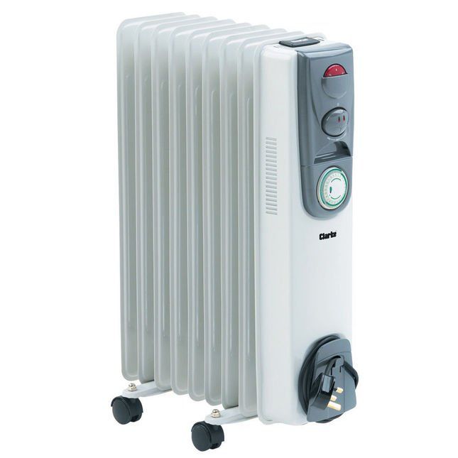 Clarke 6934005 Ofr 9/200 2Kw Oil Filled Radiator With Timer - Image 1