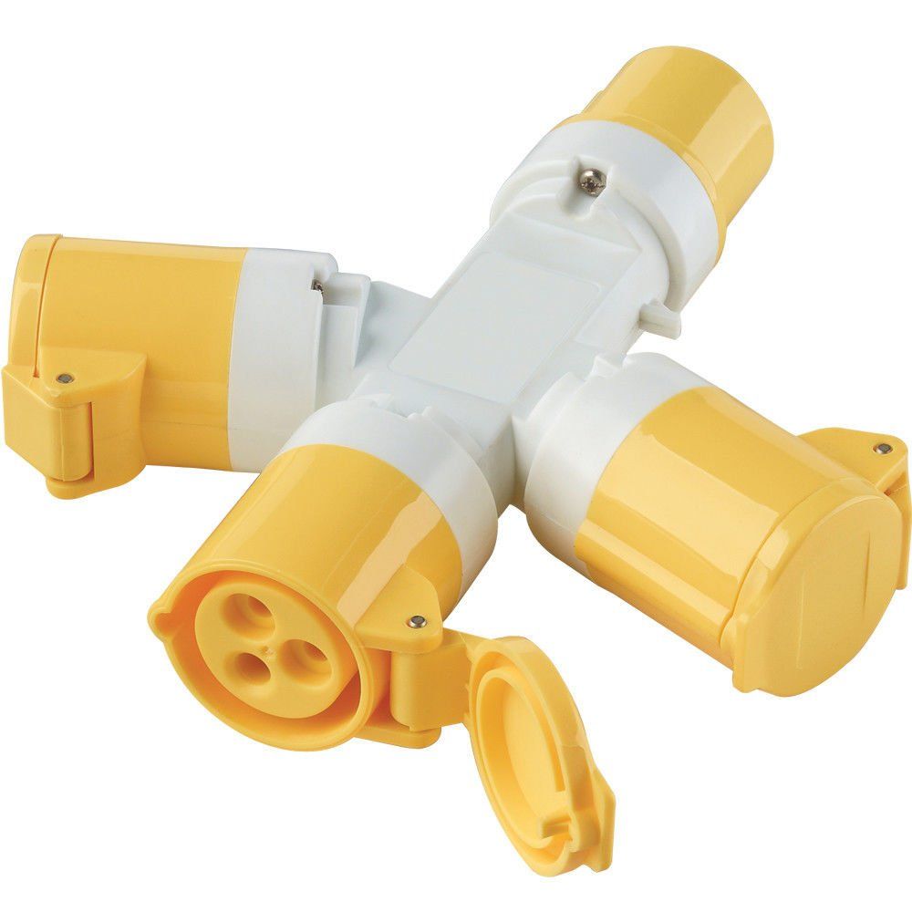 Clarke Clarke GAP1 110V 16A 3-Way Generator Adaptor Plug - Image 1