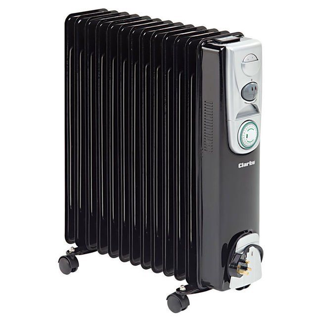 Clarke 6934011 Br13/250 2.5Kw 13 Fin Black Oil Filled Radiator - Image 1