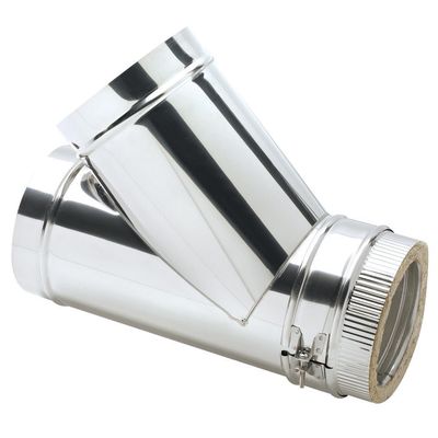Clarke 6" Stainless Steel Twin Wall Flue 45° Tee