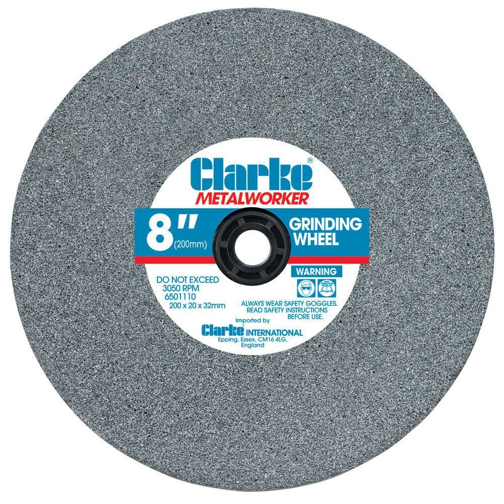 Clarke Clarke 200 x 20 x 32mm Bore Medium Grit Grinding Wheel - Image 1