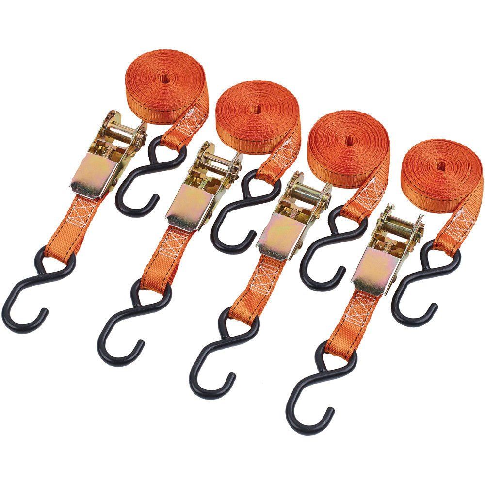 Clarke Clarke CHT758 4.5m Heavy Duty Ratcheting Tie Down (Pack Of Four) - Image 1