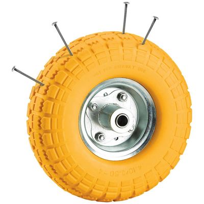 Clarke Clarke PF200 Puncture Proof Yellow Tyred Wheel 200mm