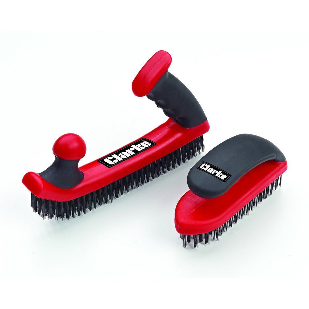 Clarke Clarke CHT767 Easy Grip And D Handle Wire Brush Set - Image 1