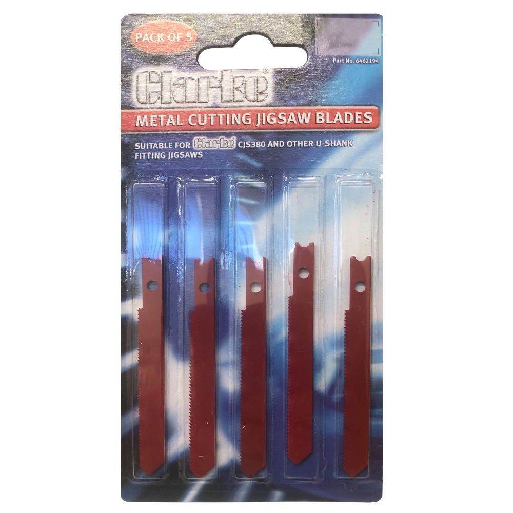 Clarke Clarke Replacement Jigsaw blades For CJS380 & Similar - 5 pack Metal Cutting - Image 1
