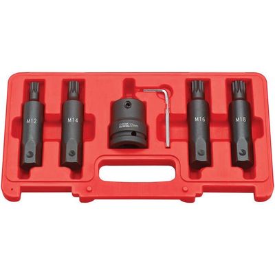 Clarke 1700724 Cis19/5S 5 Piece 3/4 Drive Impact Spline Bit Socket Set
