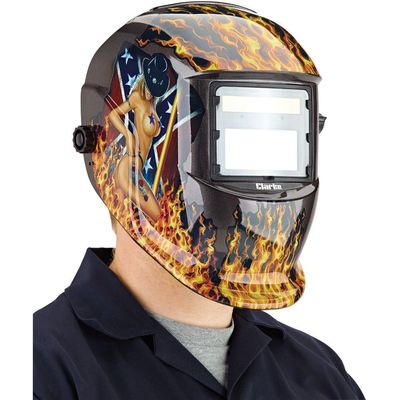 Clarke Clarke GWH5 Flame Design Arc Activated Solar Powered Grinding/Welding Headshield
