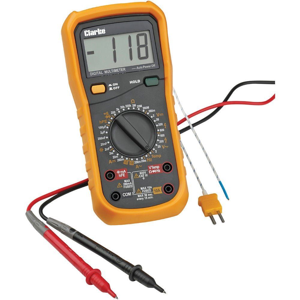 Clarke Clarke CDM45C 11 Function Digital Multimeter with Temperature Probe - Image 1