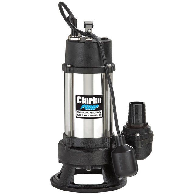 Clarke 7230243 Hsec1400A 1400W (1Hp) Heavy Duty Submersible Cutter Pump - Image 1