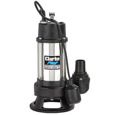 Clarke 7230243 Hsec1400A 1400W (1Hp) Heavy Duty Submersible Cutter Pump