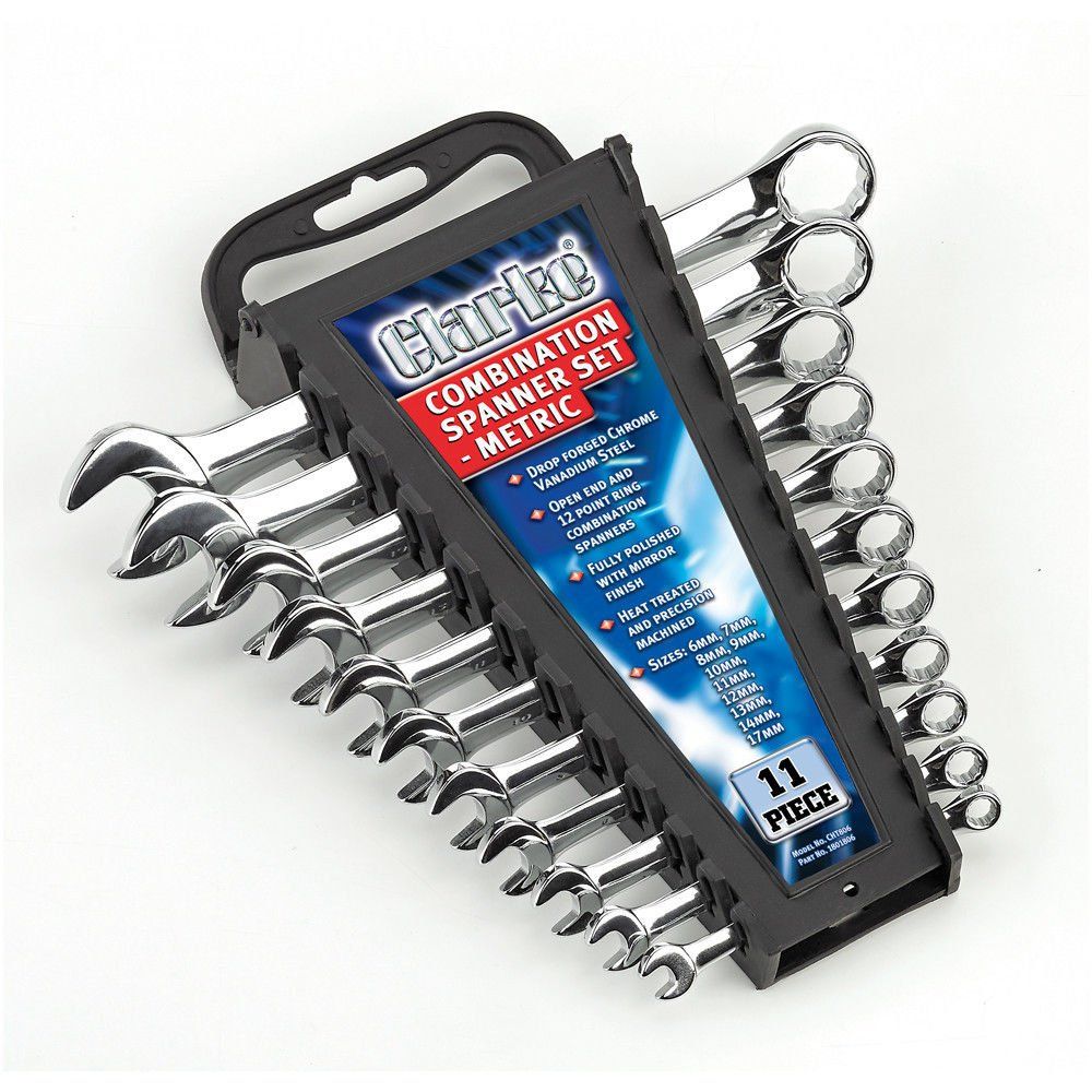 Clarke Clarke CHT806 11 Piece 6 - 19mm Combination Spanner Set - Image 1