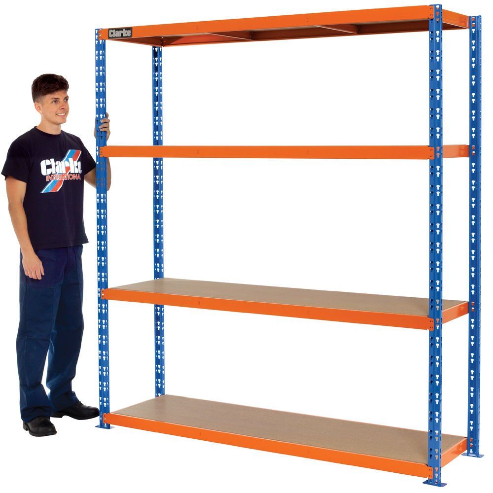 Clarke Clarke CSR4550/50BO Heavy Duty Boltless Shelving (Blue & Orange) - Image 1