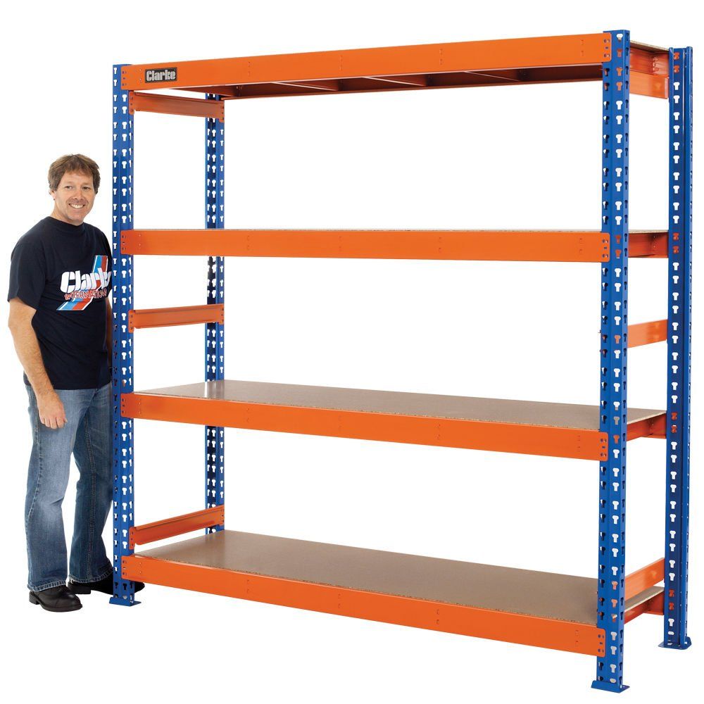 Clarke Clarke CS4600BO Heavy Duty Boltless Shelving (Blue & Orange) - Image 1
