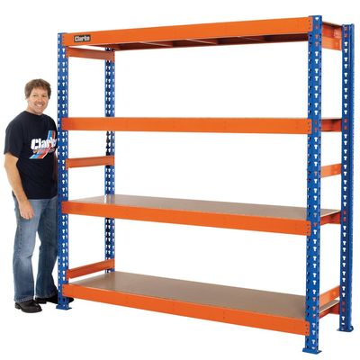 Clarke Clarke CS4600BO Heavy Duty Boltless Shelving (Blue & Orange)
