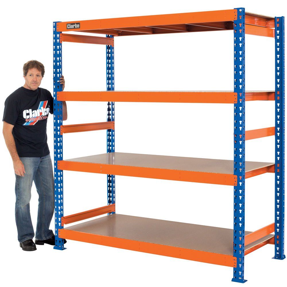 Clarke Clarke CS41000BO Heavy Duty Boltless Shelving (Blue & Orange) - Image 1