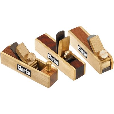 Clarke Clarke CHT838 3 Piece Miniature Brass Plane Set