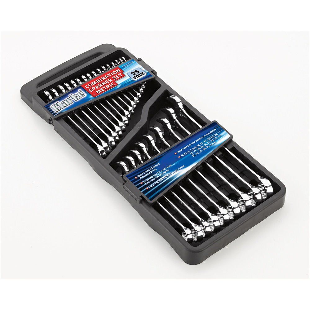 Clarke Clarke CHT804 25 piece 6 - 32mm Combination Spanner Set - Image 1