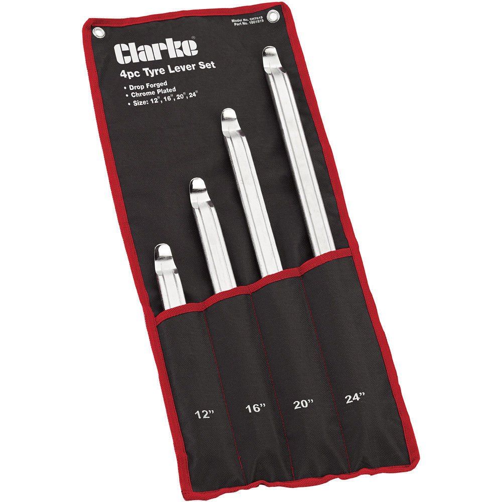 Clarke Clarke CHT819 4 Piece Automotive Tyre Lever Set: 12-24" - Image 1