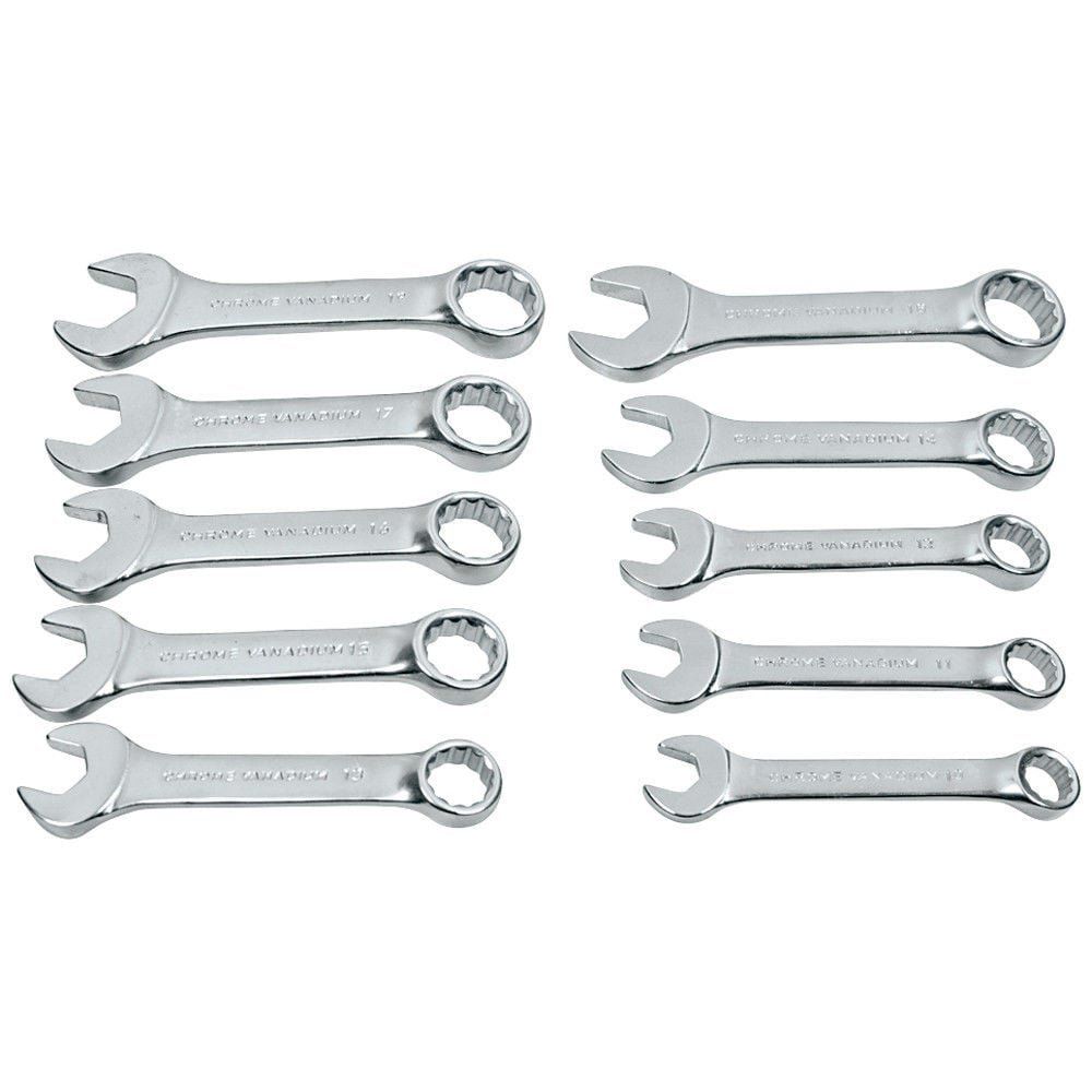Clarke Clarke CHT808 10 piece 10 - 19mm Stubby Combination Spanner Set - Image 1