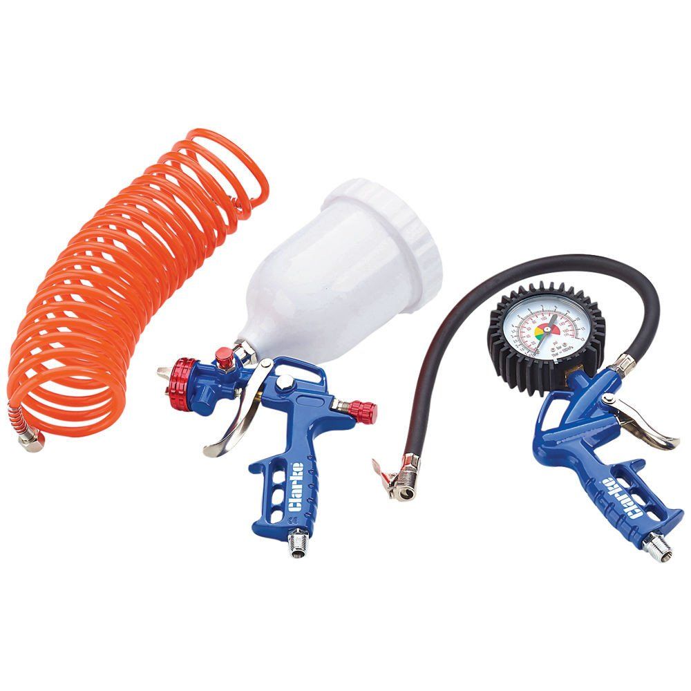 Clarke Clarke KIT700 3 Piece Air Tool Kit With Gravity Fed Spray Gun - Image 1