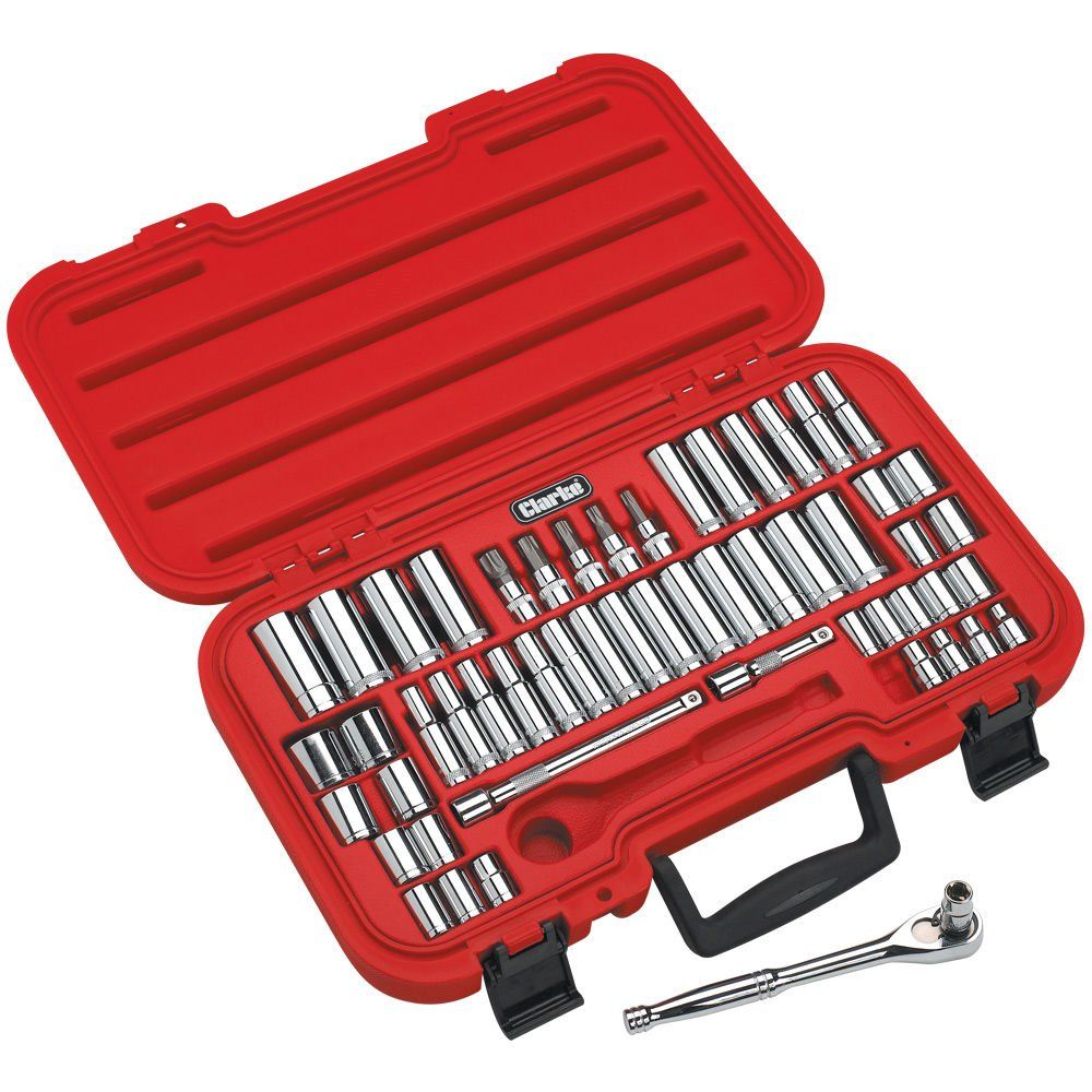 Clarke 1700755 Pro349 3/8in Drive Imperial/Metric 55 Piece Socket Set - Image 1