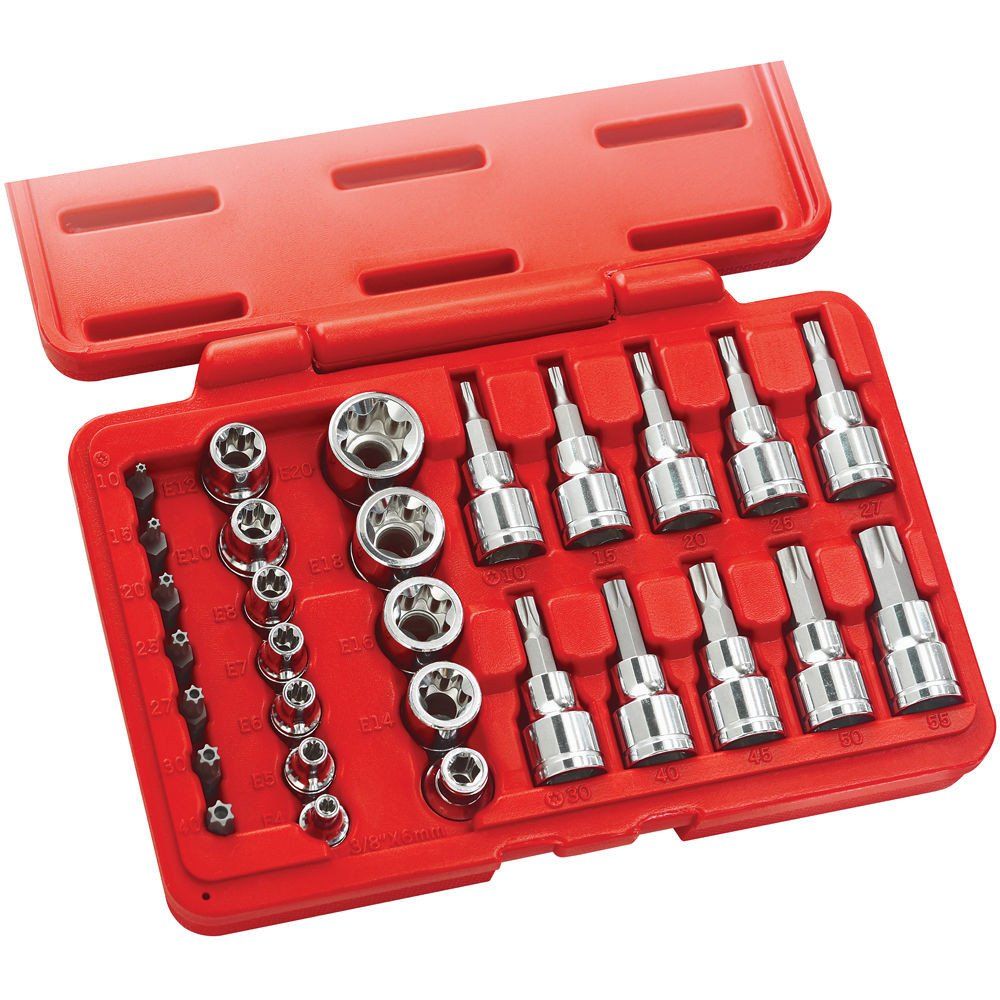 Clarke 1700762 Pro356 29 Piece 3/8 & 1/4 Drive Socket & Bit Set - Image 1