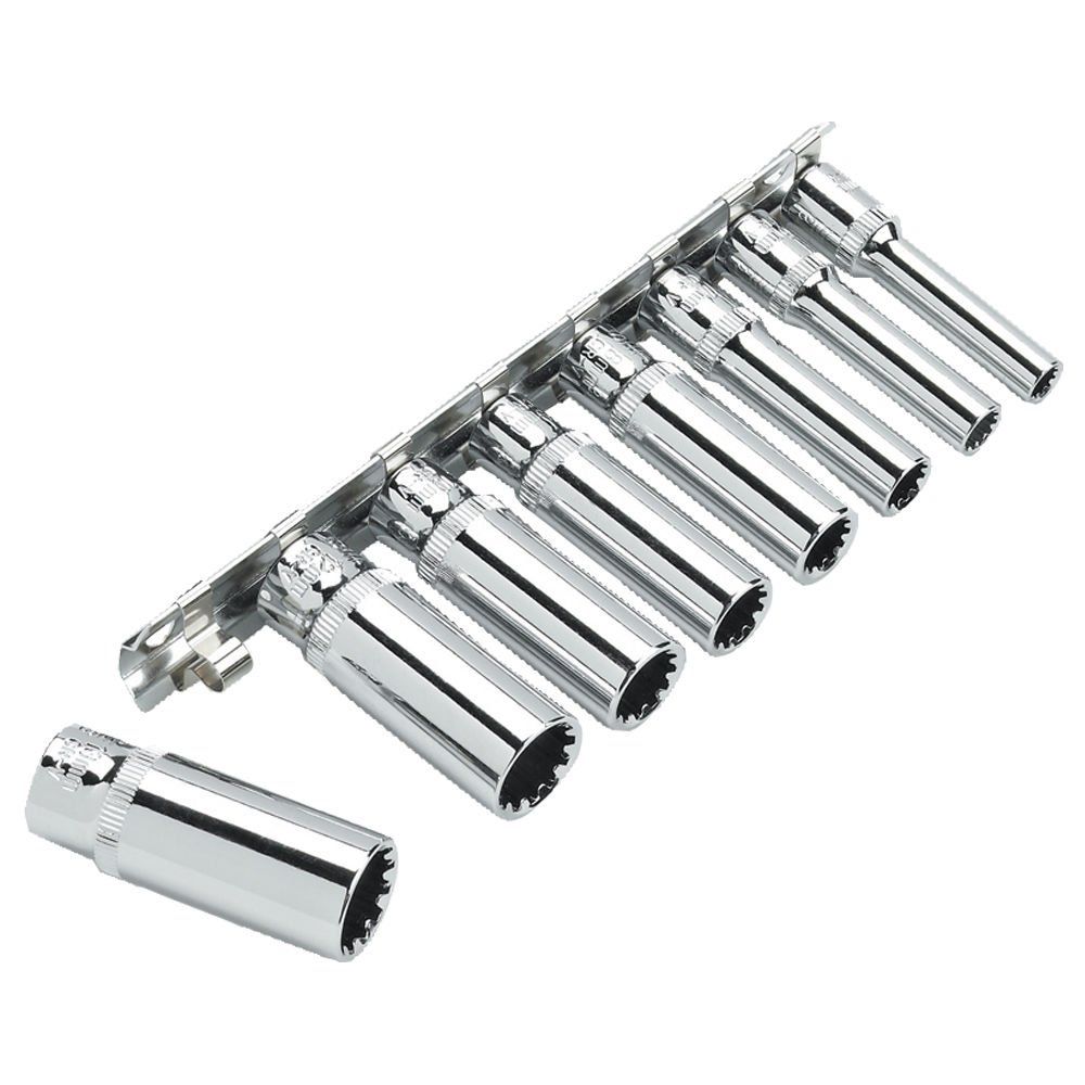 Clarke 1700790 Pro384 8 Piece 1/4 Deep Multi Fit Socket Set - Image 1