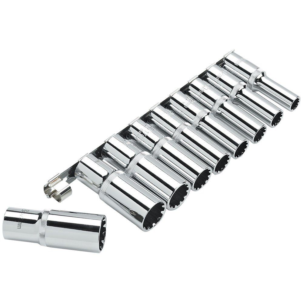 Clarke 1700792 Pro386 9 Piece Drive Deep Multi-Fit Metric Socket Set - Image 1