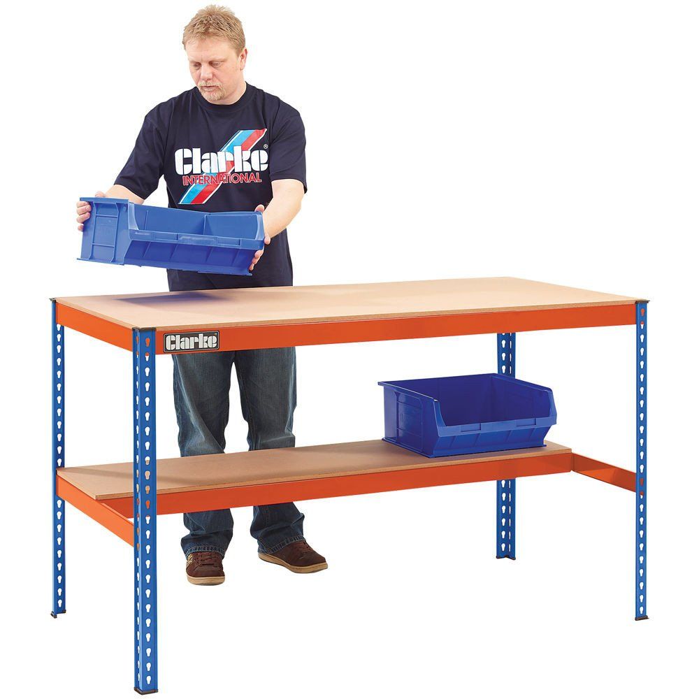 Clarke Clarke CWB300LS Heavy Duty Workbench with Shelf - Image 1