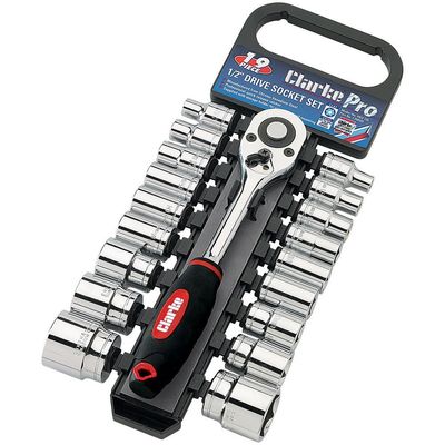Clarke Clarke PRO360 19 Piece ½" Drive Ratchet & Socket Set