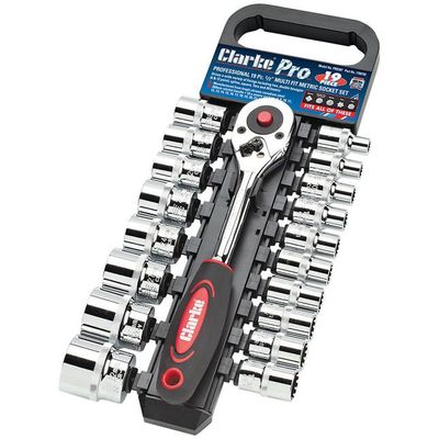 Clarke 1700793 Pro387 19 Piece Multi-Fit Metric Socket Set - Thumbnail 2