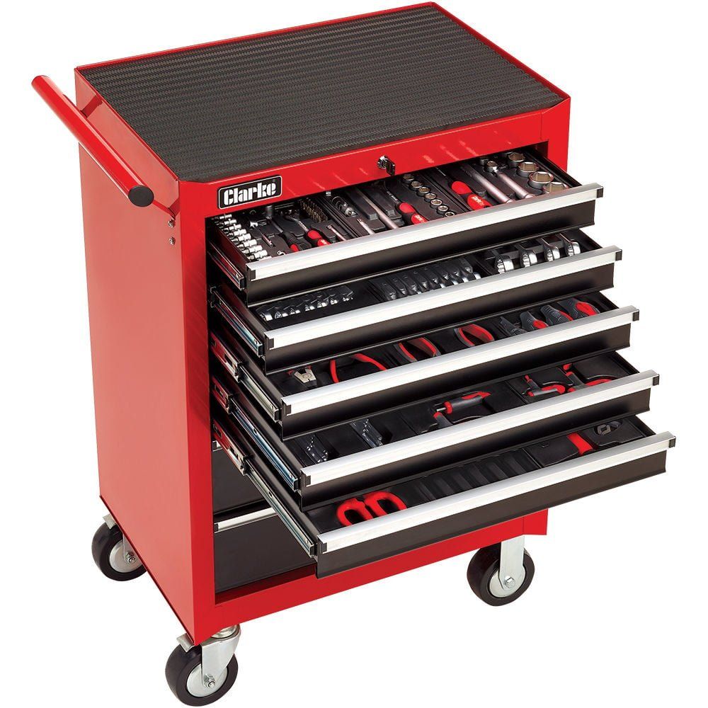 Clarke 1700802 Pro396 222 Piece Tool Set With 7 Drawer Tool Cabinet - Image 1