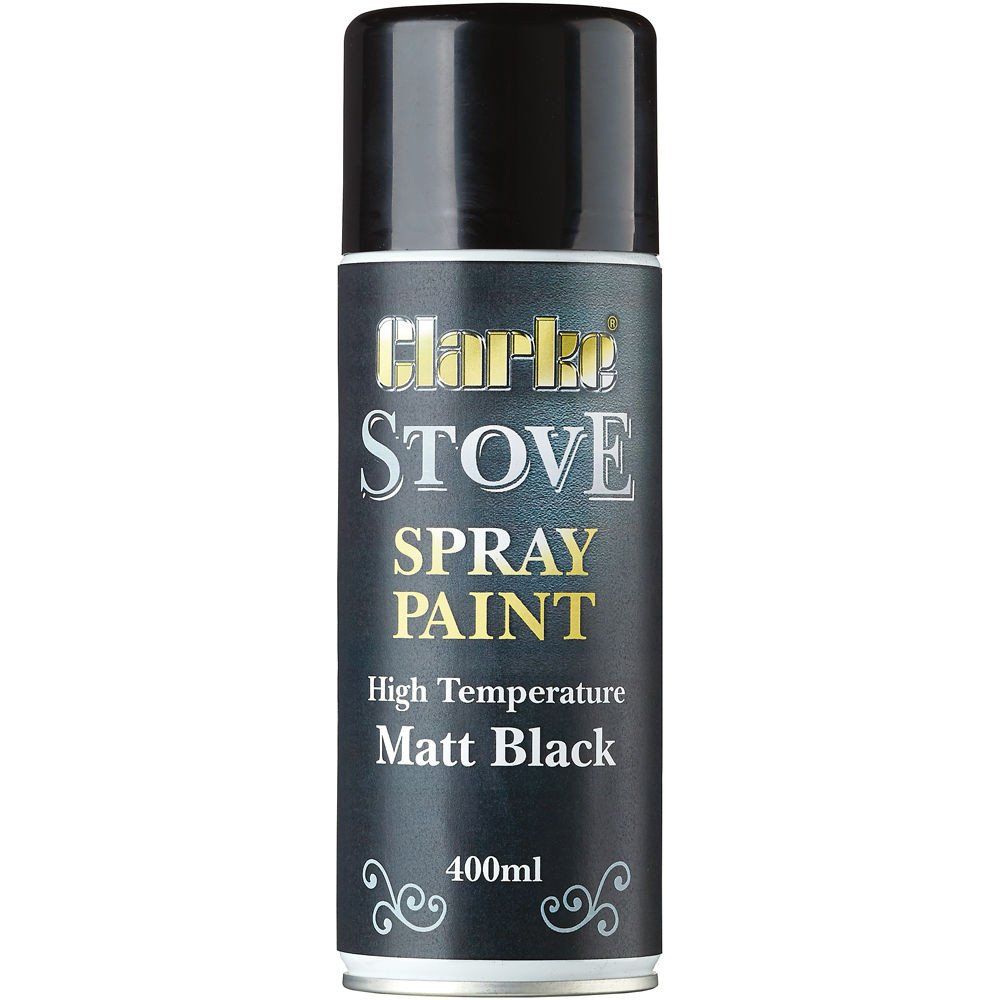 Clarke Clarke High Temperature Matt Black Stove Paint - Image 1