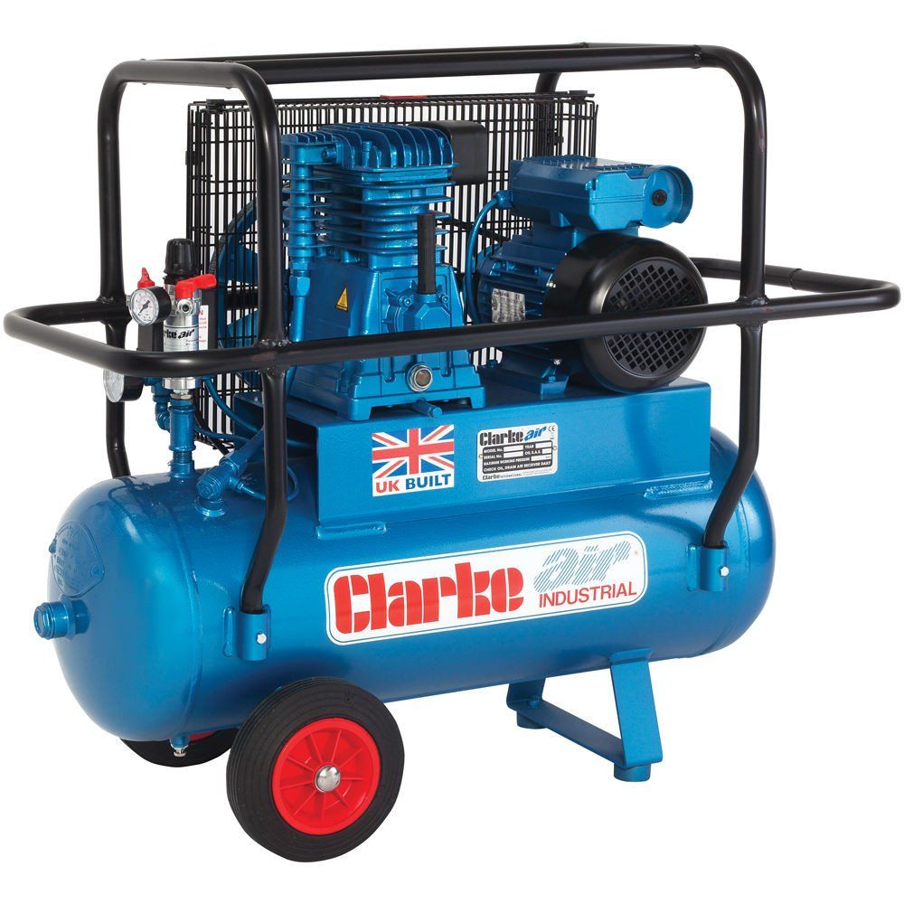 Clarke Clarke XEP15H/50 (O/L) 14cfm 50 Litre 3HP Industrial Air Compressor with Cage (230V) - Image 1