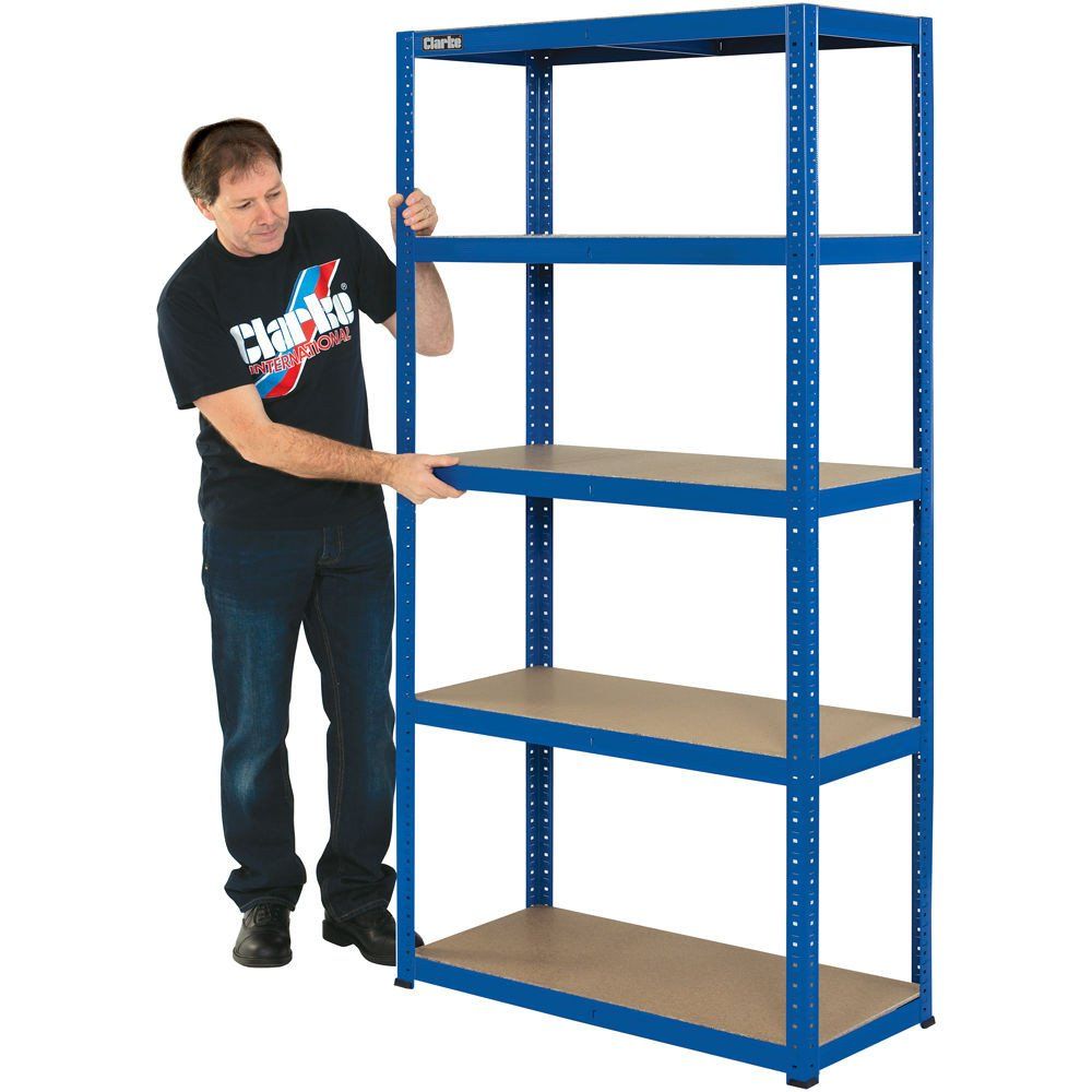 Clarke Clarke CSM5100BL 100kg Boltless Shelving (Blue) - Image 1