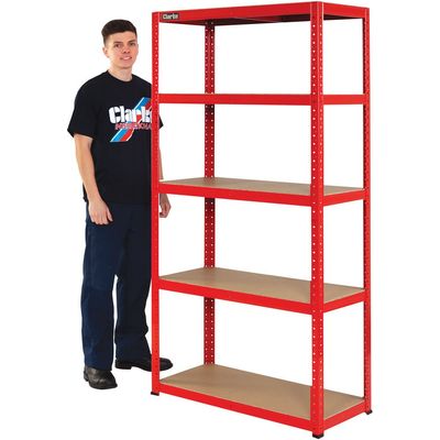 Clarke Clarke CSM5100RP 100kg Boltless Shelving (Red)