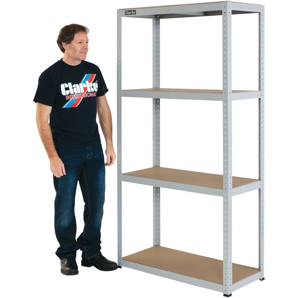 Clarke Clarke CSM4200/40LG Heavy Duty Boltless Shelving (Light Grey) - Image 1