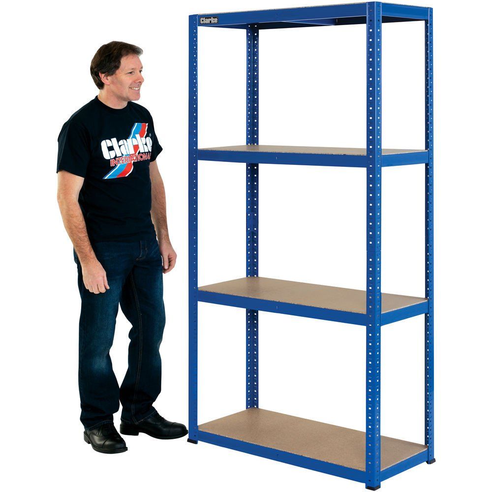 Clarke Clarke CSM4200/40BL 200kg Boltless Shelving (Blue) - Image 1