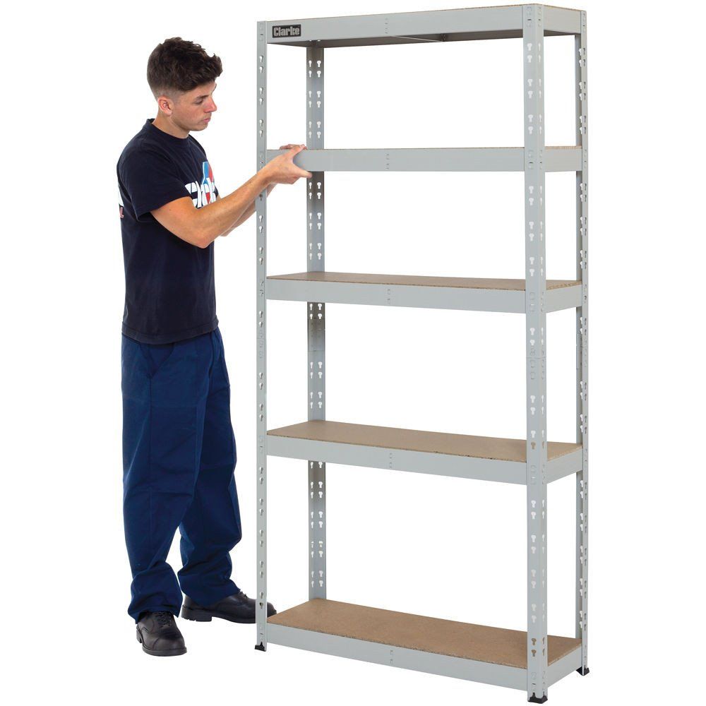 Clarke Clarke CSM5265/30LG Heavy Duty Boltless Shelving (Light Grey) - Image 1
