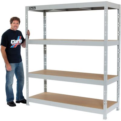 Clarke Clarke CSM4350/60LG 350kg Boltless Shelving (Light Grey)