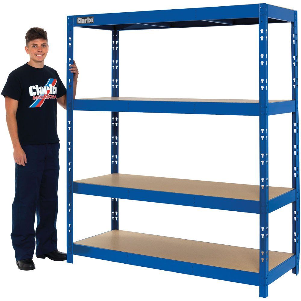 Clarke Clarke CSM4350/60BL 350kg Boltless Shelving (Blue) - Image 1