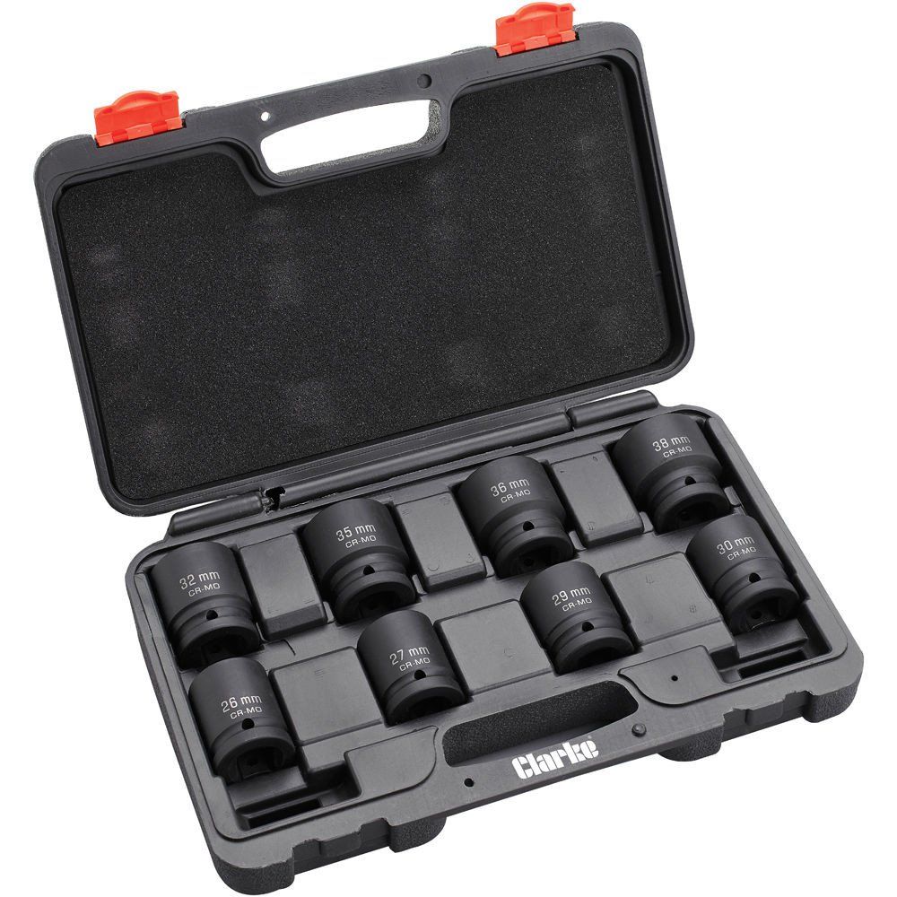 Clarke Clarke CIS83/4M 8 Piece ¾" Square Drive Impact Socket Set - Metric - Image 1