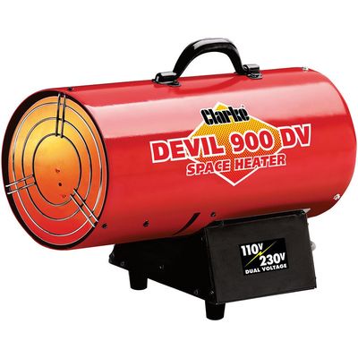 Clarke Clarke DEVIL900DV 24.9kW Dual Voltage Propane Gas Space Heater (110V/230V)