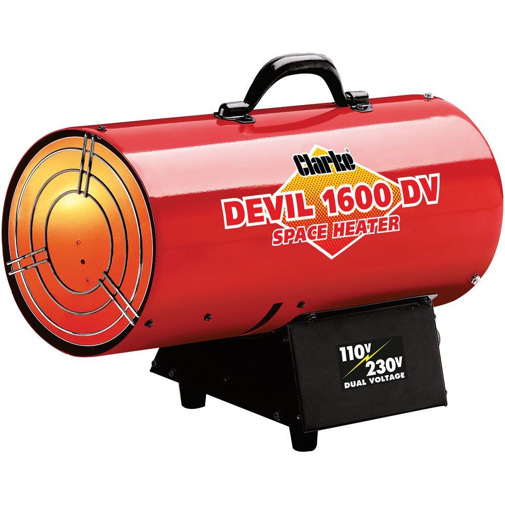 Clarke Clarke DEVIL1600DV 36.6kW Dual Voltage Propane Gas Fired Space Heater (110V/230V) - Image 1