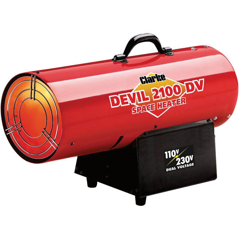 Clarke Clarke DEVIL2100DV 50kW Dual Voltage Propane Gas Fired Space Heater (110V/230V) - Image 1