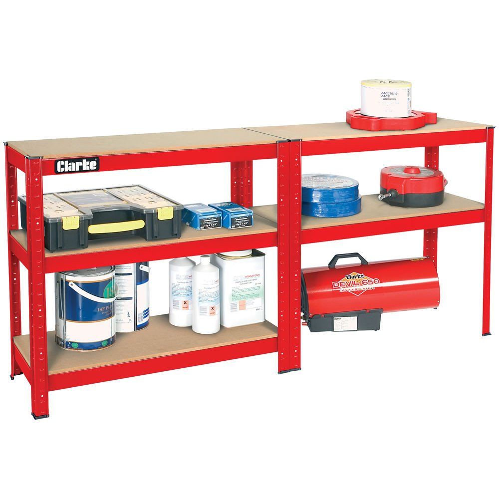 Clarke Clarke CSM5150RP 150kg Boltless Shelving (Red) - Image 1